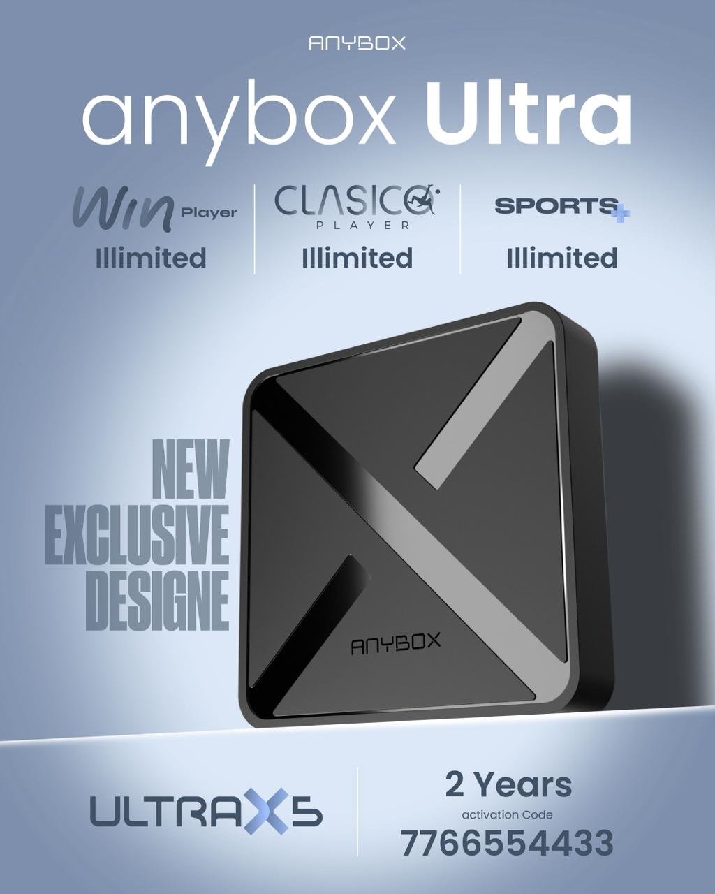 ANYBOX ULTRA Google TV 4K – WiFi 6G, HDR10, Abonnements illimités
